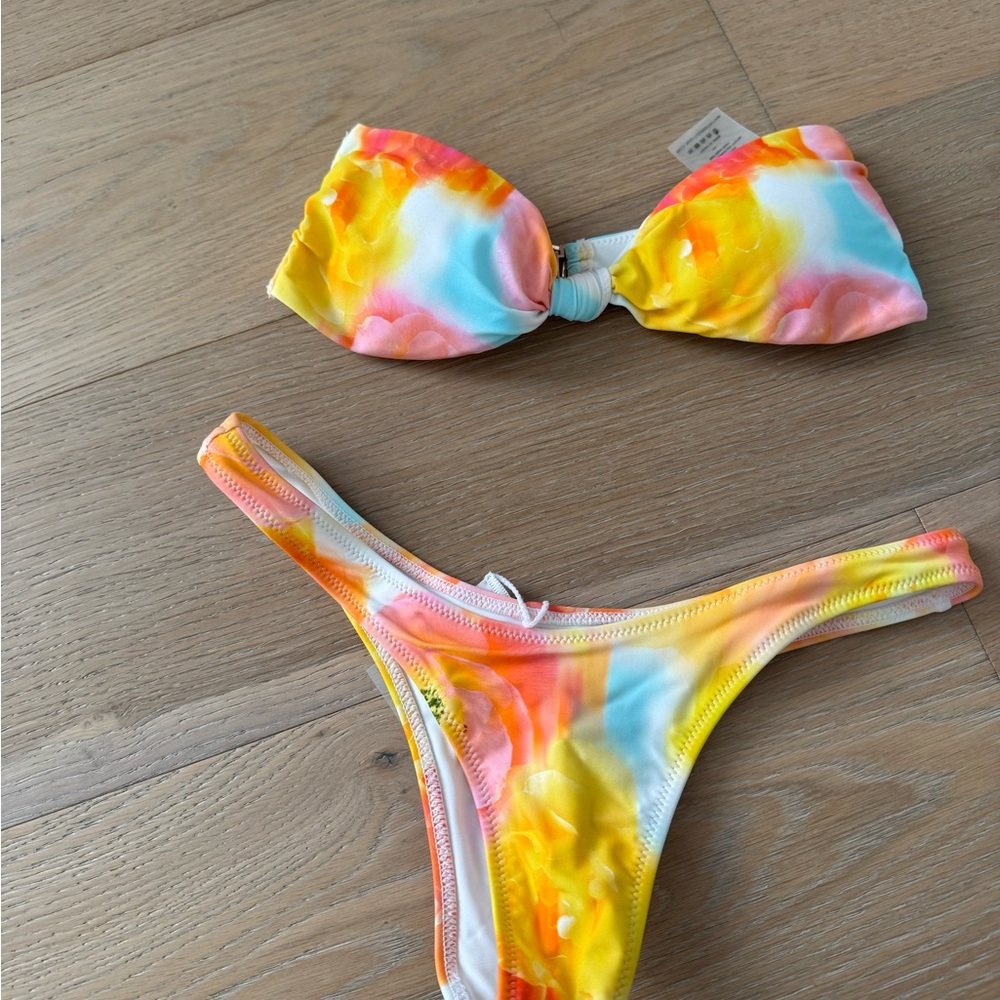 Colorful Tie-Dye Bikini Set from white fox boutique